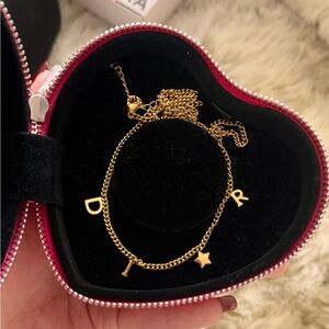 Gold Letter Charm Necklace